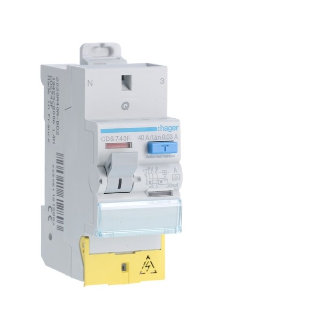 ID 2P 40A 30mA A SanVis - INTER DIFF BIPOLAIR  HAGER CDS743F