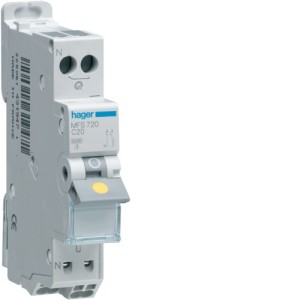 Disj. 1P+N 3kA C20A SanVis 1M - DISJONCTEURS PH+N  HAGER MFS720