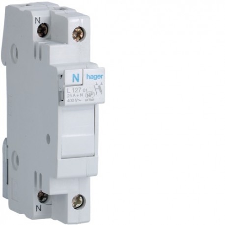 CC 1P+N 25A dom. 1M -   HAGER L12701
