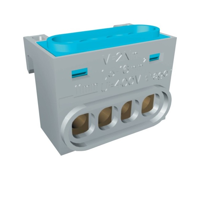 Bornier N 4 racc. IP2X - COFFRET DISTRIBUTION  HAGER GZ04N