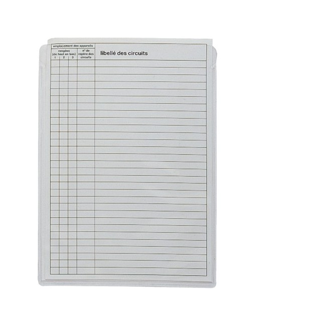 Jeu de 10 pochettes à plan A5 - COFFRET DISTRIBUTION  HAGER GZ06A