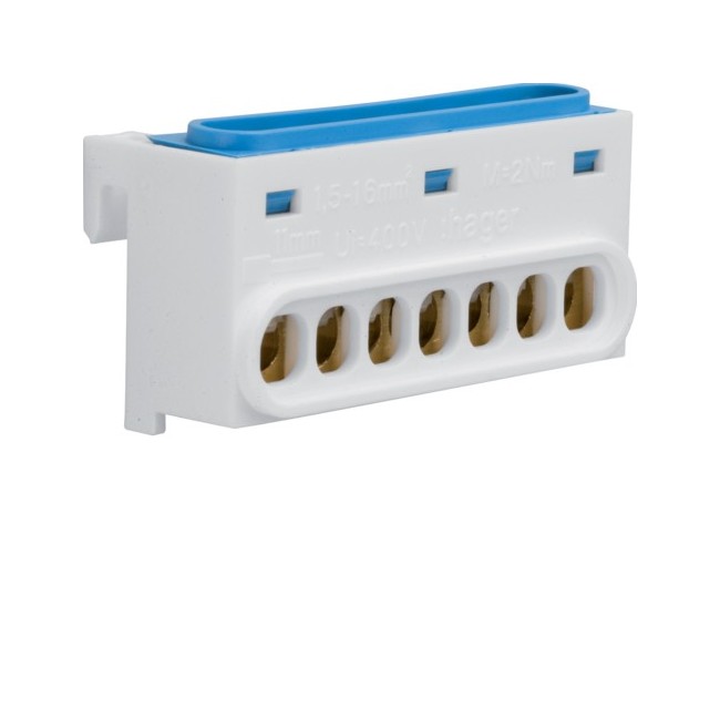 Bornier N 7 racc. IP2X - COFFRET DISTRIBUTION  HAGER GZ07N