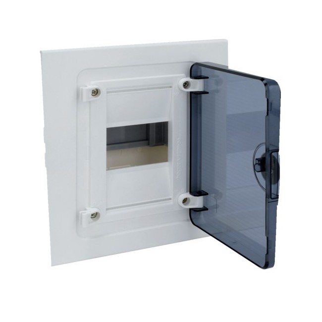 Véga enc. 1R 4M porte transp - COFFRET DISTRIBUTION  HAGER VF104TR