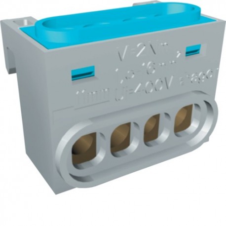 Bornier N 4 racc. IP2X - COFFRET DISTRIBUTION  HAGER GZ04N