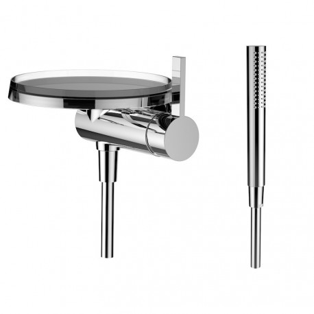 Kartell Mitigeur De Douche Mural A/Flexible 180 Et Douchette - H3313390041411 ROCA