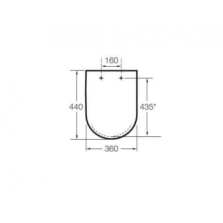 Abattant double laqué frein de chute Silencio Blanc pour WC - ROCA Hall A80162C004