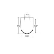 Abattant double laqué frein de chute Silencio Blanc pour WC - ROCA Hall A80162C004