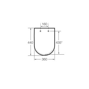 Abattant double laqué frein de chute Silencio Blanc pour WC - ROCA Hall A80162C004
