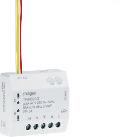 1 sortie VR + 2E KNX radio - TEBIS  HAGER TRM692G