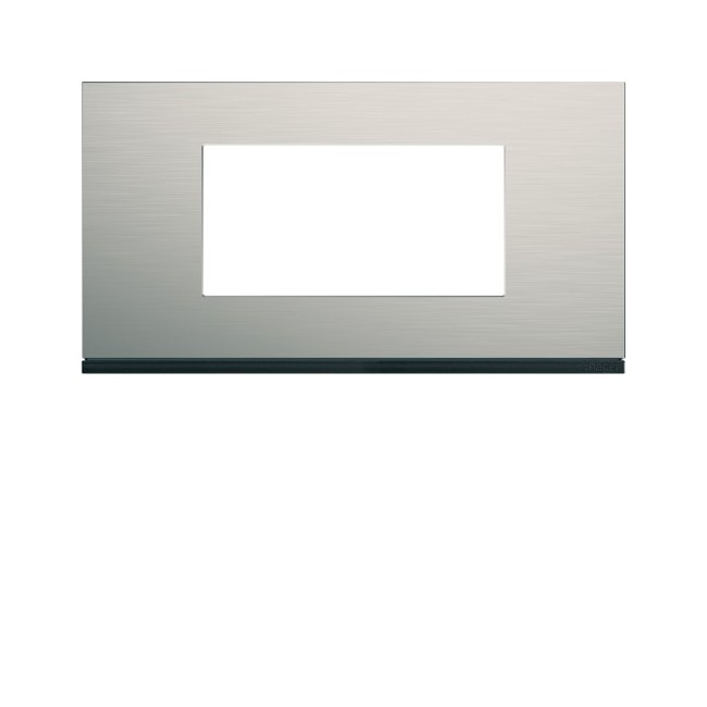 Plaque 4M E71 antique alu - APPAREILLAGE MURAL GALLERY HAGER WXP4504