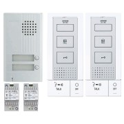 KIT ALU 2BP 2 POSTES Kit portier audio KITDB2 - Aiphone 118715