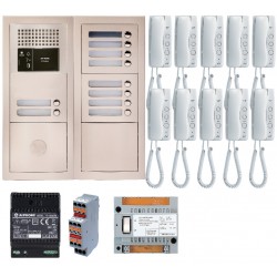 Pack audio 10 BP avec 10 postes GT1D préprogrammés GTBA10E - Aiphone 200381