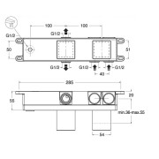 Box universelle pour douche/bain douche mitigeur - CRISTINA ONDYNA CS10000