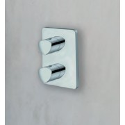 Façade douche externe laiton Thermostatique 2 sorties CHROME PROFILO - CRISTINA ONDYNA XF75251