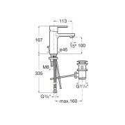 Naia Mit. Lavabo Vidage Pop Up - A5A3096C00 ROCA