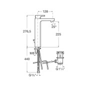 L90 Mitigeur Lavabo Bec Haut Avec Vid Auto Cold Start - A5A3G01C00 ROCA