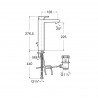 L90 Mitigeur Lavabo Bec Haut Avec Vid Auto Cold Start - A5A3G01C00 ROCA