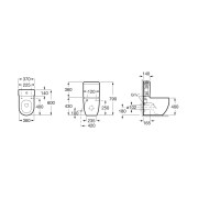 Cuvette de WC au sol MERIDIAN en porcelaine Ronde et Blanche - ROCA A342248000