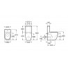 Cuvette WC confort adossé au mur à évacuation duale MERIDIAN - ROCA A34224C00U