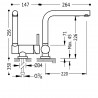 Mitigeur évier rabattable Acier - TRES 030335AC