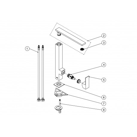 Mitigeur évier bec 34x10 mm Chrome CUADRO - TRES 106486