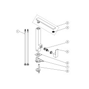 Mitigeur évier bec 34x10 mm Chrome CUADRO - TRES 106486