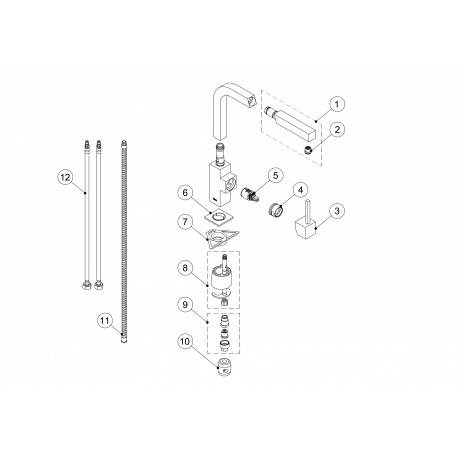 Mitigeur évier avec bec extractible - TRES 106437