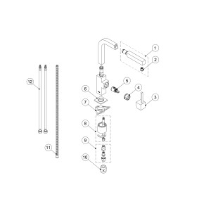Mitigeur évier avec bec extractible - TRES 106437