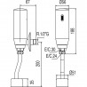 Robinet visible électronique pour urinoir avec tubes adaptables aux urinoirs - TRES 112206