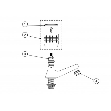 Robinet lavabo  - TRES 123100F