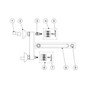 Mélangeur évier mural Distance depuis mur 260 mm. - TRES 123310