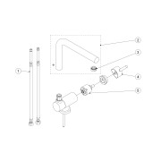Mitigeur évier rabattable Chromé TOP  - TRES 130335