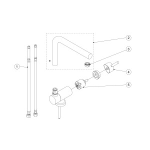 Mitigeur évier rabattable Chromé TOP  - TRES 130335