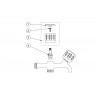 Robinet d'arrivée d'eau pour lave‑linge 1/2” ‑ 3/4" - TRES 123515