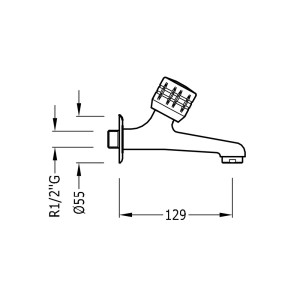 Mitigeur évier 1/2" - TRES 123520F