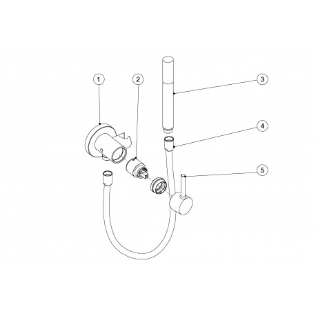Mitigeur Encastrable pour Bidet et WC Chrome - TRES 134123