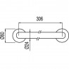 Barre d'appui 306 mm. - TRES 134184