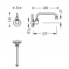 Bec fondu giratoire 240 mm. - TRES 134302