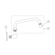 Bec fondu giratoire 240 mm. - TRES 134302