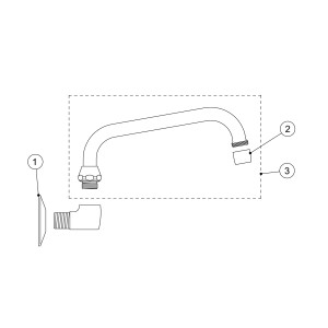 Bec fondu giratoire 240 mm. - TRES 134302