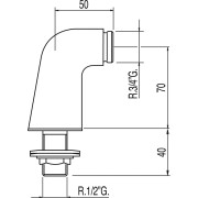 Adaptateur coudé baignoire/douche 2 unités avec silencieux - TRES 134870
