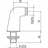 Adaptateur coudé baignoire/douche 2 unités avec silencieux - TRES 134870