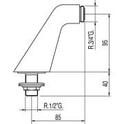 Adaptateur coudé baignoire/douche 2 unités avec silencieux - TRES 134871