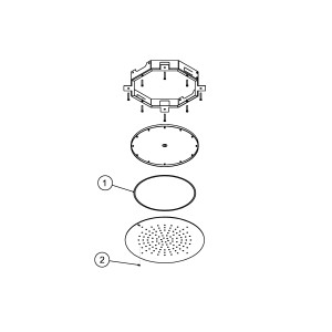 Douche acier inoxydable de tête anticalcaire Ø 380 mm. - TRES 134940