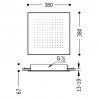Douche acier inoxydable de tête anticalcaire 380x380 mm. - TRES 134944