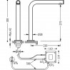 Robinetterie électronique cuisine une seule eau TOUCH‑TRES Système sensible au toucher. Ne pas appuyer. - TRES 161445