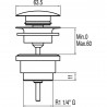 Bonde SIMPLE‑RAPID Ø 63,5 mm CLICK‑CLACK - TRES 161840