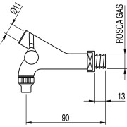 Robinet vin Nº 1/N 3/8" G. - TRES 001000