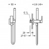 Mitigeur encastrable pour bidet/wc Support dorite ou gauhe, interchangeable. Flexible satin. - TRES 00612301