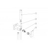Mitigeur encastrable pour bidet/wc Support dorite ou gauhe, interchangeable. Flexible satin. - TRES 00612301